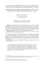 Comentario de la Sentencia del TJUE de 12 de Octubre de 2016