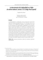 Determinación de la habitualidad en el delito de maltrato habitual
