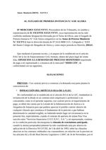 Escrito de Oposición a Monitorio