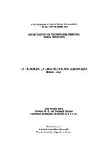 La teoría de la argumentación jurídica en Robert Alexy