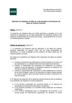Resumen de la LOPD