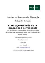 El trabajo después de la incapacidad permanente